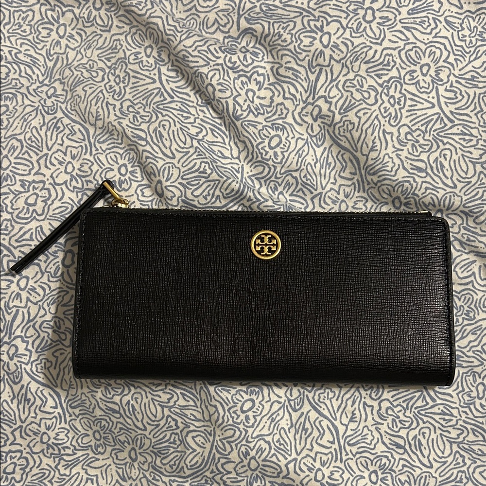 Tory Burch Black and Gold Wallet